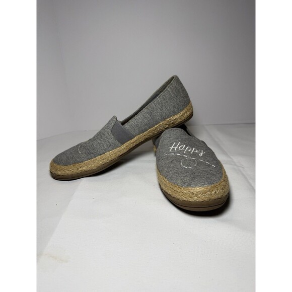 Bass 🐝 Bee Happy Gray Espadrille Slip On Shoes Women’s Size 8   Jenny 🐝 Nice - Picture 3 of 6